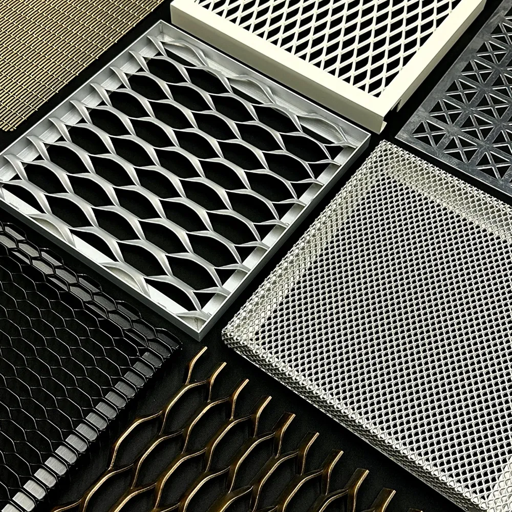 Multi Pattern Decorative Aluminium Expanded Mesh Panel - Aluminium Extrusion Solid Panels - 佛山市偌木家居有限公司