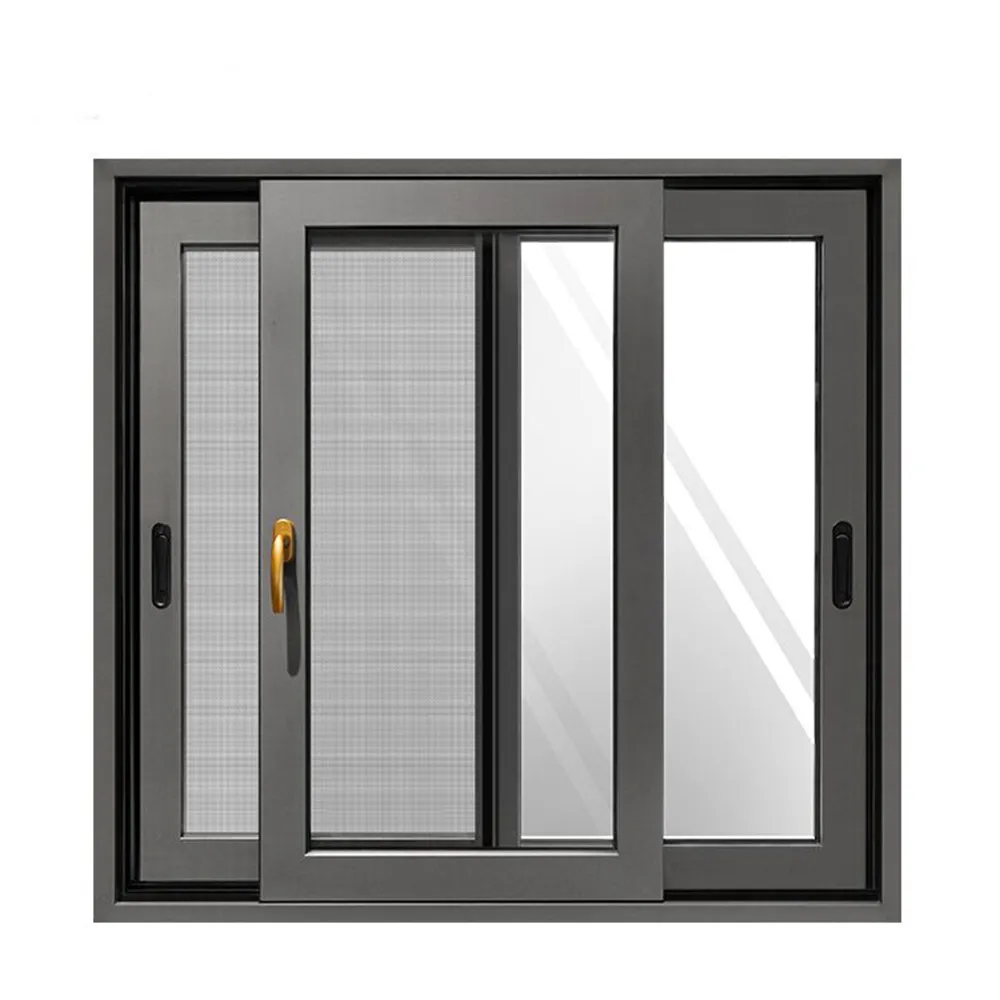 Thermal Break Sliding Aluminium Window With Mosquito Net - Aluminium Extrusion Windows & Doors - 佛山市偌木家居...