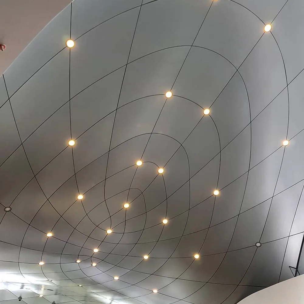 Panneau décoratif en aluminium sculpté pour plafond incurvé - Alumin...