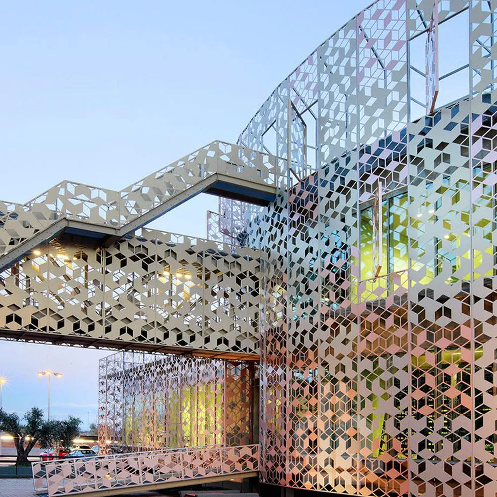 Outdoor Building Facade Carved Aluminium Perforated Panel - Aluminium Extrusion Solid Panels - 佛山市偌木家居有限...