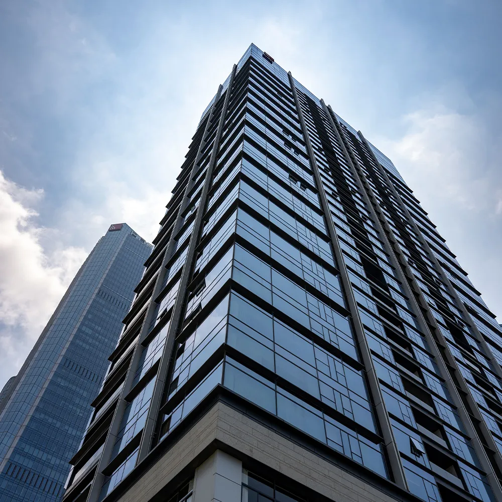 High-Rise Aluminium Hidden Frame Curtain Wall Section - A...