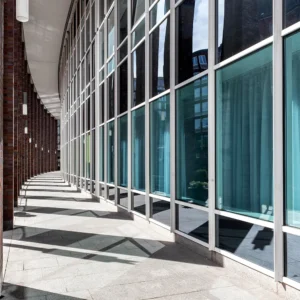 Aluminium Semi-Hidden Frame Curtain Wall Profile For Corridor Facade - Aluminium Extrusion Curtain Wall & Facade - 佛...