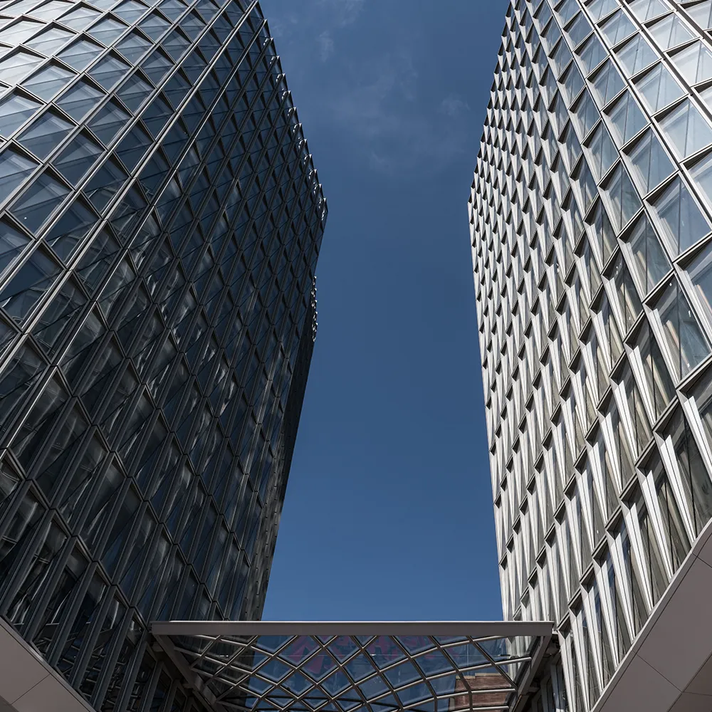 Dual Tower Matching Aluminium Unitized Curtain Wall Section - Aluminium Extrusion Curtain Wall & Facade - 佛山市偌...